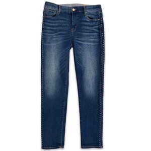 White House Black Market Jeans Sz 6 Mid-Rise Slim Ankle Embellished Studs